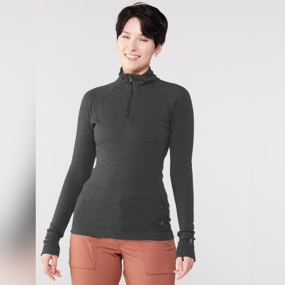Smartwool Quarter-Zip in Charcoal